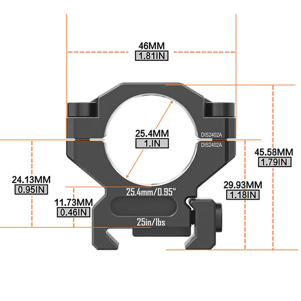 6061 Aluminum Scope Rings – 25.4mm/30mm/34mm/35mm Tube