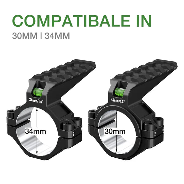 6061 Aluminum Scope Ring Adapter – 30mm/34mm Tube